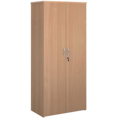 Dams International Cupboard Lockable with 4 Shelves Melamine Universal 800 x 470 x 1790mm Beech