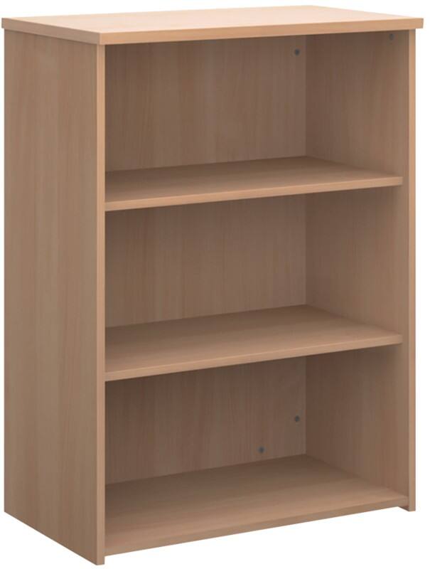 Dams international melamine faced chipboard bookcase 2 800 x 470 x 1,090 mm brown beech