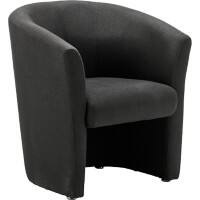 dynamic Single Tub Armchair with Armrest Neo Black