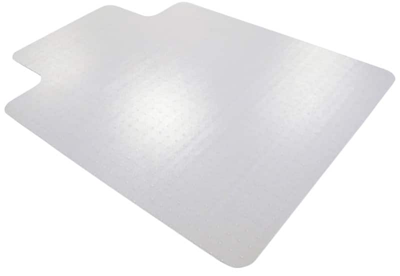 Viking Realspace Standard Chair Mat Polyvinyl Chloride Rectangular with Lip Transparent 120 x 90 cm Soft Floor