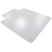 Realspace Standard Chair Mat Polyvinyl Chloride Rectangular with Lip Transparent 120 x 90 cm Soft Floor