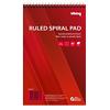 Viking Notepad Special format Ruled Spiral Bound Paper Soft Cover White 100 Pages Pack of 5