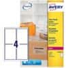 Avery L7569-25 Parcel Labels 139 x 99.1 mm Clear 25 Sheets of 4 Labels