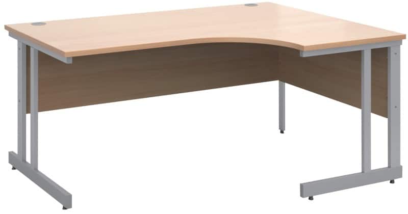 Dams International Momento Right Hand Corner Desk Corner Beech Cantilever 1,600 (W) x 1,200 (D) x 725 (H) mm MFC (Melamine Faced Chipboard)