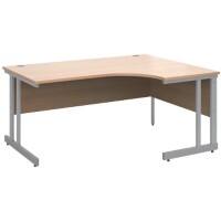 Dams International Momento Right Hand Corner Desk Corner Beech Cantilever 1,600 (W) x 1,200 (D) x 725 (H) mm MFC (Melamine Faced Chipboard)