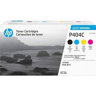 Samsung CLT-P404C Original Toner Cartridge Black, Cyan, Magenta, Yellow Pack of 4 Multipack