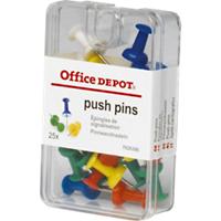 Office Depot Push Pins Assorted Pack of 25