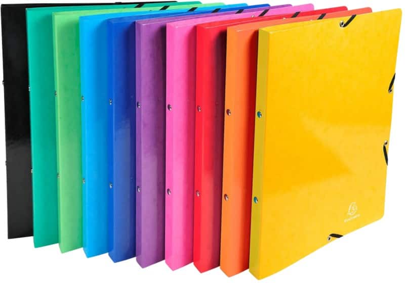 Exacompta 15 mm Ring Binder Pressboard A4 2 Rings Assorted Pack of 20