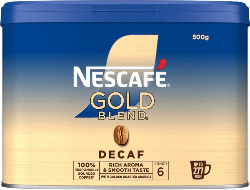 Nescafé Decaffeinated Instant Coffee Tin Gold Blend Rich & Smooth 500 g