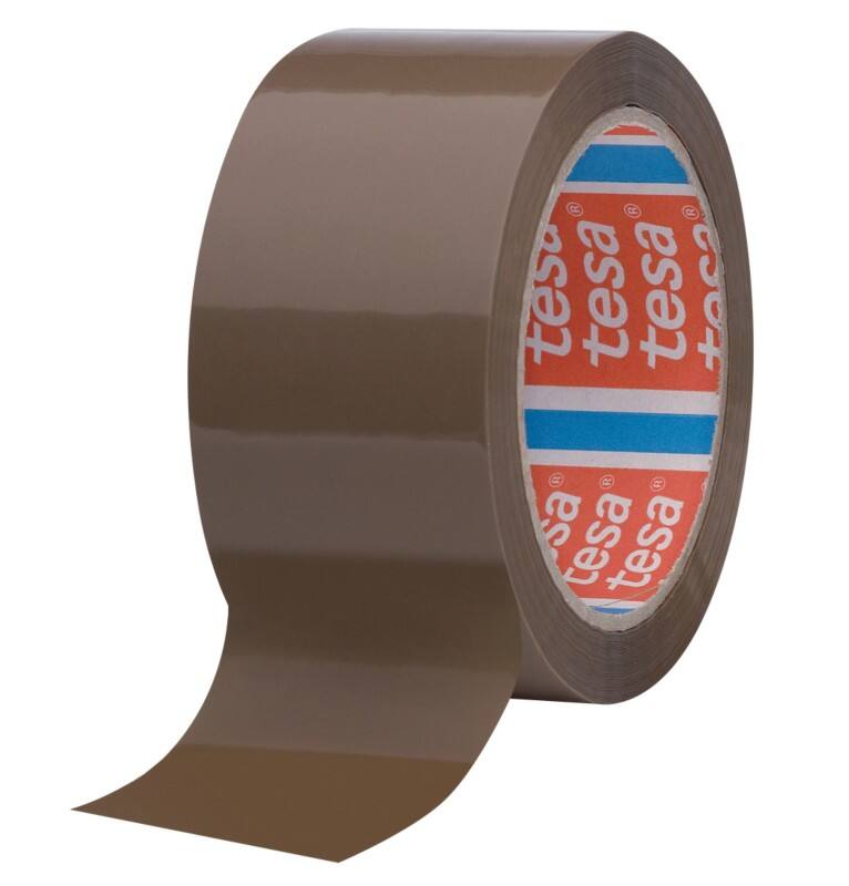 tesapack Tape tesapack Brown 50 mm (W) x 66 m (L) Plastic 4280 6 Rolls