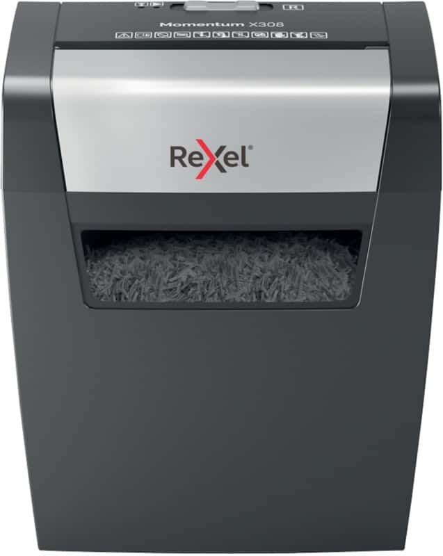 Rexel Momentum Shredder 9 Sheets 8 Sheets Cross Cut Security Level P-3 15 L X308