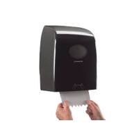 AQUARIUS Rolled Hand Towel Dispenser Plastic Wall Mountable Black 33.8 x 43.8 x 25.3 cm