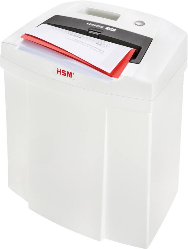HSM SECURIO Shredder 6 Sheets Cross Cut Security Level P-4, T-4, E-3, F-1 20 L C14