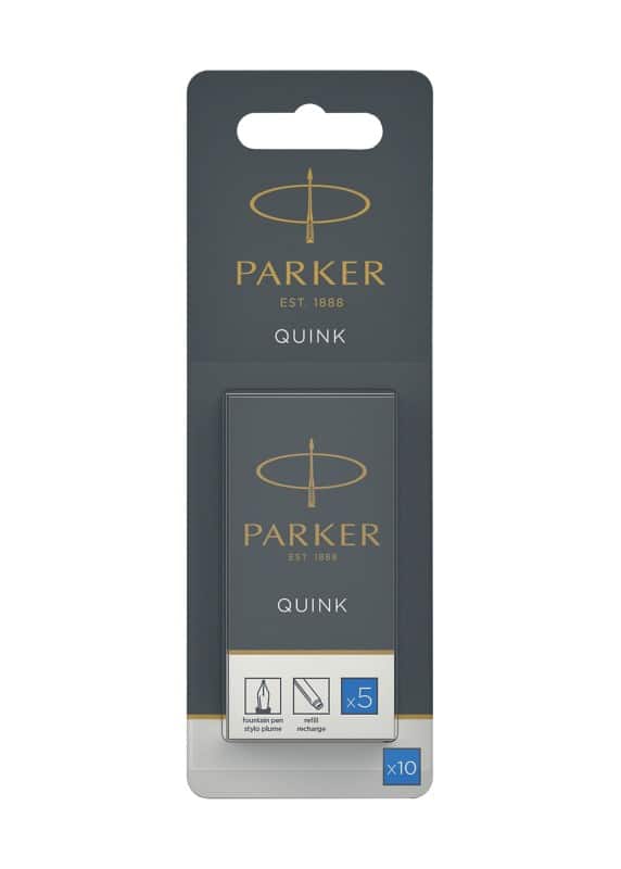 Parker Ink Cartridge Refill Quink Blue Pack of 10