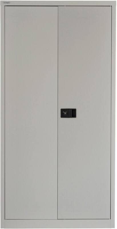 Bisley regular door cupboard lockable with 3 shelves steel e722a03av4 914 x 400 x 1806 mm goose grey