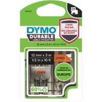 Dymo D1 1978367 Authentic Durable Label Tape Self Adhesive Black Print on Orange 12 mm x 3m