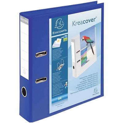 Exacompta Presentation Ring Binder PVC A4 2 ring 75 mm Blue