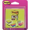 Post-it Super Sticky Notes Cube 76 x 76 mm Neon Assorted Colours 75 sheets