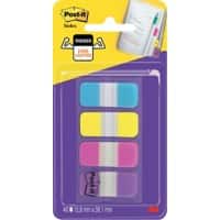 Post-it Index Flags Assorted Plain Special format 4 Packs of 10 Strips