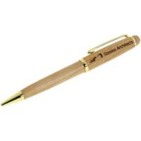 Trodat Personalised Pen Wooden Brown