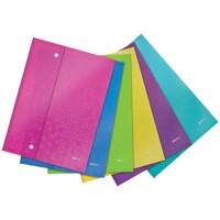 Leitz WOW Document Wallets 4469 A4 Embossed Polypropylene 200 Micron Assorted Pack of 6