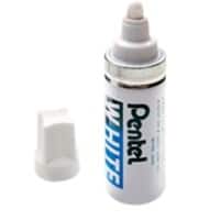 Pentel 100w Permanent Marker Broad Bullet White Pack of 12