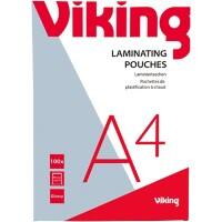 Viking Laminating Pouch A4 Glossy 175 microns (2 x 175) Transparent Pack of 100