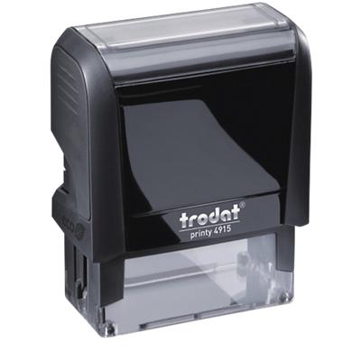 Trodat Custom Text Stamp 4915 Black 2.5 x 2.5 x 7 cm