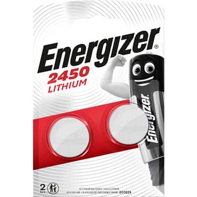 Energizer Button Cell Batteries CR2450 3V Lithium Pack of 2