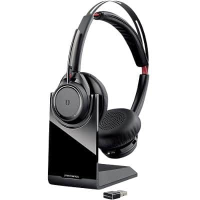 Plantronics Focus UC B825 Wireless Stereo Headset Over the Ear with Noise Cancellation Bluetooth Black