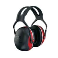 3M Ear Defenders X3A Foam, Plastic Red, Black
