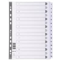Guildhall Numerical Dividers MWD1-15Z A4 White 15 tabs paper 1 to 15