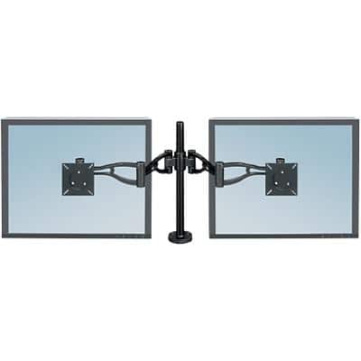 Fellowes Professional Series Dual Monitor Arm Height Adjustable 26 inch Black