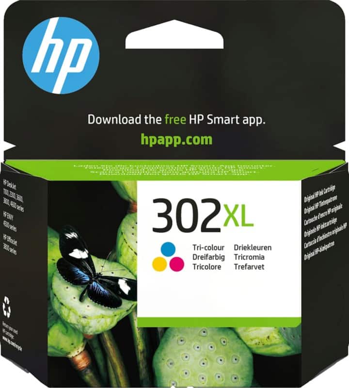 HP 302XL Original Ink Cartridge F6U67AE Cyan, Magenta, Yellow