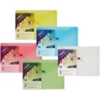 Snopake Polyfile Document Wallet A5 Press Stud PP (Polypropylene) Landscape 25 (W) x 18.5 (H) cm Assorted Pack of 5
