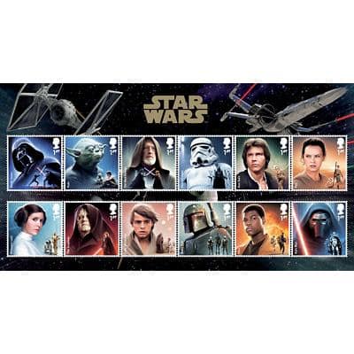 Royal Mail Postage Stamps 1st Class UK Star Wars Pack of 12