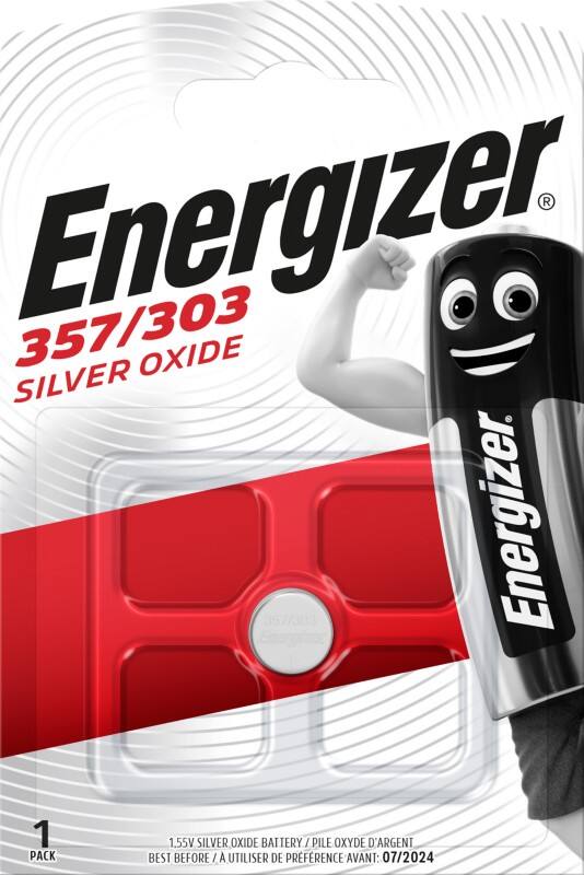 Energizer Button Cell Batteries 357/303 SR44 4.5V Silver Oxide