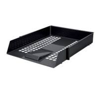 Viking Letter Tray Plastic Stackable A4 Black  