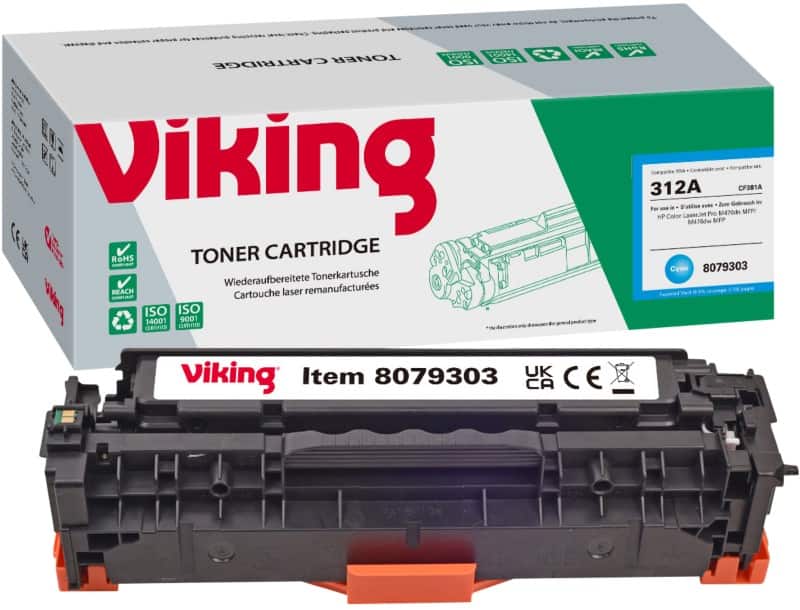 Viking 312A Compatible HP Toner Cartridge CF381A Cyan