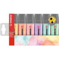 STABILO BOSS ORIGINAL Pastel Highlighter Wallet 5 mm Assorted Pack of 6