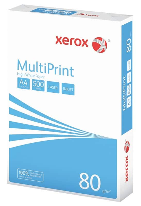 Xerox Multiprint A4 Printer Paper White 80 gsm Smooth 500 Sheets