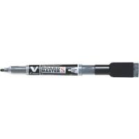 Pilot Whiteboard Marker Refill V-Board Master S with Eraser Black Pack of 10