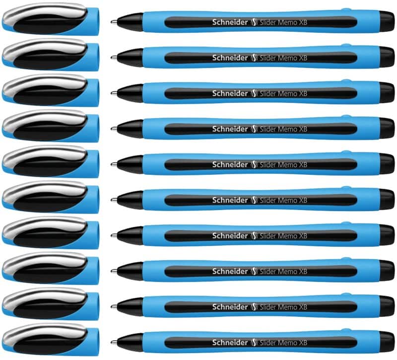 Schneider Slider Memo XB Slider Memo XB Ballpoint Pen Black 0.7 mm Extra Broad Ballpoint Pack of 10