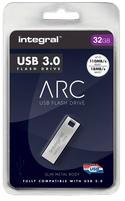 Integral ARC Flash Drive 32 GB USB 3.0 Silver