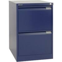 Bisley Steel Filing Cabinet with 2 Lockable Drawers 470 x 620 x 711 mm Oxford Blue