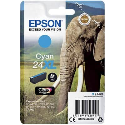 Epson 24XL Original Ink Cartridge C13T24324012 Cyan