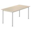Rectangular Desk with Beech Coloured MFC Top and White Frame Optima G 1600 x 800 x 720 mm