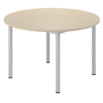 Circle Desk with White MFC Top and Silver Frame Optima G 1200 x 1200 x 720 mm