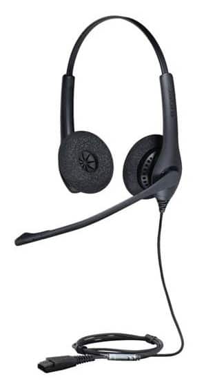 Jabra BIZ Wired Headset Over-the-head USB Passive Noise Cancelling With Microphone Stereo 1500 DUO Black