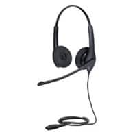 Jabra BIZ 1500 DUO Wired Stereo Headset Over the Head Quick Disconnect With Microphone Black